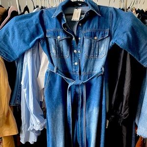 Boo hoo Denim Blue Jumpsuit